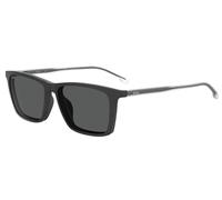 Hugo Boss Uomo BOSS 1151/CS 003/IR Occhiali da sole Plastica Nero-opaco Grigio Squadrata Clip-on