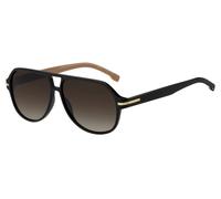 Hugo Boss Uomo Hugo Boss BOSS 1507/S 807/HA Occhiali da sole Acetato Nero Marrone Squadrata Sfumato