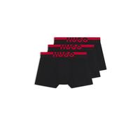 HUGO Boxer corti con elastico in vita con logo spezzato in confezione da tre - Style TRUNK TR. SPLIT LOGO, 50545667 Nero M