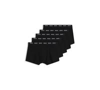 HUGO Boxer corti in cotone elasticizzato con elastico in vita con logo in confezione da cinque - Style TRUNK FIVE PACK, 50493840 Nero XS