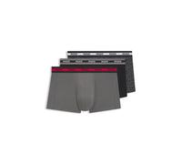 HUGO Boxer corti in cotone elasticizzato con elastico in vita con logo in confezione da tre - Style TRUNK TR PLANET DES, 50545668 Nero / Grigio M