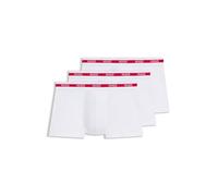 HUGO Boxer corti in cotone elasticizzato con elastico in vita con logo in confezione da tre - Style TRUNK TRIPLET PLANET, 50492375 Bianco XXL