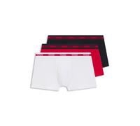 HUGO Boxer corti in cotone elasticizzato con logo in confezione da tre - Style TRUNK TRIPLET PLANET, 50492375 Nero / Bianco / Rosso XXL