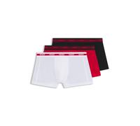 HUGO Boxer corti in cotone elasticizzato con logo in confezione da tre - Style TRUNK TRIPLET PLANET, 50492375 Nero / Bianco / Rosso M