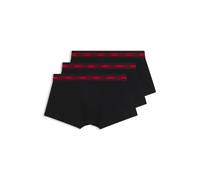 HUGO Boxer corti in cotone elasticizzato con logo in confezione da tre - Style TRUNK TRIPLET PLANET, 50492375 Nero XS