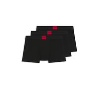 HUGO Boxer corti in cotone elasticizzato in confezione da tre - Style TRUNK TRIPLET GALAXY, 50532797 Nero L