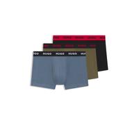 HUGO Boxer corti in cotone elasticizzato in confezione da tre - Style TRUNK TRIPLET PACK, 50532611 Nero / Verde / Blu L