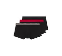HUGO Boxer corti in cotone elasticizzato in confezione da tre - Style TRUNK TRIPLET PACK, 50532611 Nero S