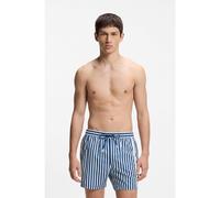 HUGO Boxer da mare a righe con logo verticale - Style COASTA_Swim short, 50566616 Blu L
