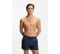HUGO Boxer da mare ad asciugatura rapida con etichetta con logo rossa - Style DOMINICA, 50493450 Blu scuro XL