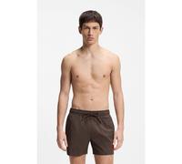 HUGO Boxer da mare ad asciugatura rapida con etichetta con logo rossa - Style DOMINICA, 50493450 Marrone scuro S