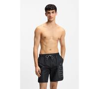 HUGO Boxer da mare ad asciugatura rapida con logo effetto spray - Style SPRAY_SWIM_SHORTS, 50561096 Nero XXL
