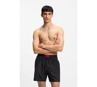 HUGO Boxer da mare con doppio elastico in vita e dettagli con logo - Style GALAXY_swim, 50561128 Nero XL