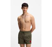 HUGO Boxer da mare con etichetta con logo - Style DOMINICA, 50493450 Verde scuro XL