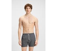 HUGO Boxer da mare con lavorazione a nido d'ape e logo scomposto ricamato - Style CHAFFLE SWIMTRUNK, 50540152 Grigio M