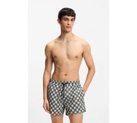 HUGO Boxer da mare con loghi a scacchi - Style AARON_SWIM, 50556792 Verde M