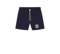 HUGO Boxer da mare con logo scomposto stampato - Style PAOLO, 50545464 Blu scuro S