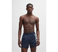 HUGO Boxer da mare con logo stampato verticale - Style ABAS, 50513979 Blu scuro XL