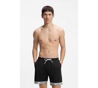 HUGO Boxer da mare in rete con nastro jacquard con logo - Style LITE_SWIM_SHORTS, 50561151 Nero L