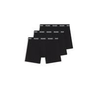 HUGO Boxer in cotone elasticizzato in confezione da tre - Style BOXERBR TRIPLET PACK, 50492348 Nero L