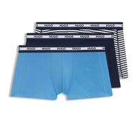HUGO Boxer corti in cotone elasticizzato in confezione da tre - Style TRUNK TR PLANET DES, 50545668 Blu M