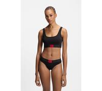 HUGO Bralette in cotone elasticizzato con etichetta con logo rossa - Style BRALETTE RED LABEL, 50469652 Nero XS