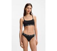 HUGO Bralette in cotone elasticizzato in confezione da due - Style TWIN BRALETTE DESIGN, 50545712 Nero a motivi XS