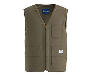HUGO Bridger2531 Outerw_Waistcoat, Verde 345open, M Uomo