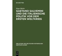 Hugo Bütler Gaetano Salvemini und die italienische Politik vo (Copertina rigida)