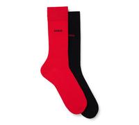 HUGO Calze ad altezza regolare con logo in confezione da due - Style 2P RS UNI CC, 50468099 Nero / Rosso 39-42
