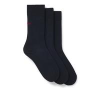 HUGO Calze ad altezza regolare con logo in confezione da tre - Style 3P RS UNI CC, 50493253 Blu scuro 43-46