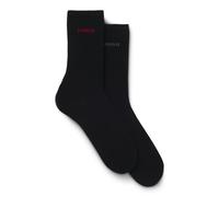 HUGO Calze ad altezza regolare in misto cotone con logo in confezione da due - Style 2P RS UNI LOGO CC W, 50566511 Nero 35-38