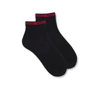 HUGO Calze corte con nastro logo in confezione da due - Style 2P SH TAPE CC, 50516390 Nero 43-46