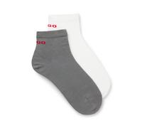 HUGO Calze corte in misto cotone in confezione da due - Style 2P SH LOGO CC, 50516396 Bianco / Grigio 39-42