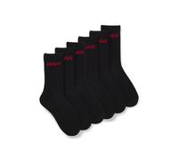 HUGO Calze in confezione da sei - Style 6P QS RIB LOGO CC, 50510187 Nero 43-46