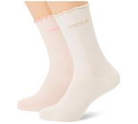 HUGO Calze ad altezza regolare con orli arricciati in confezione da due - Style 2P RS LETTUCE CC W, 50543178 Bianco / Rosa 39-42