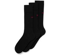 HUGO Calze ad altezza regolare Style 3P RS UNI CC - confezione da 3 con logo, Nero 43-46