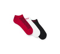 HUGO Calzini corti con logo in confezione da tre - Style 3P AS SLANTMONO CC W, 50543195 Rosso 35-38