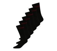 HUGO Calze a tre quarti con logo in confezione da sei - Style 6P QS RIB LOGO CC, 50510187 Nero 43-46