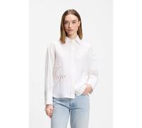 HUGO Camicetta oversize con logo stampato effetto burnout - Style Echinacea, 50562585 Bianco a motivi 46