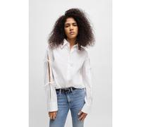 HUGO Camicetta oversize in cotone con fiocchi sulle maniche - Style Evangelina, 50538440 Bianco 44