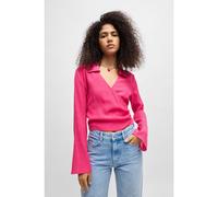 HUGO Camicetta regular fit con parte anteriore incrociata - Style Earletta, 50538727 Rosa 42