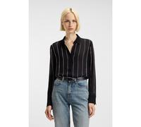 HUGO Camicetta regular fit in crêpe con motivo gessato con strass - Style Eldja, 50548400 Nero 38