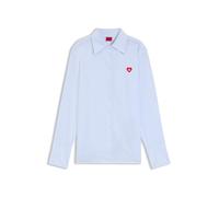 HUGO Camicetta relaxed fit a righe in cotone Oxford - Style Erselia, 50556370 Celeste 36