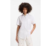 Hugo Exorda 10278341 Blue Short Sleeve Blouse Bianco 36 Donna
