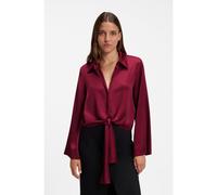 HUGO Camicetta relaxed fit in satin elasticizzato con dettaglio a cravatta - Style Errika, 50531538 Rosso scuro 36