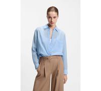 HUGO Camicetta relaxed fit in tessuto strutturato trasparente - Style Ellodhy, 50566750 Celeste 44