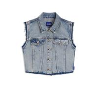 HUGO Camicetta senza maniche corta in denim blu azzurro - Style Garis_B, 50557076 Celeste XL