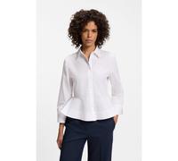 HUGO Camicetta slim fit in cotone con orlo a volant - Style Embrella, 50562961 Bianco 36