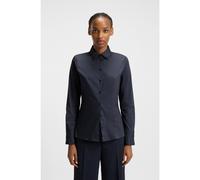 HUGO Camicetta slim fit in popeline facile da stirare - Style The Fitted Shirt, 50416895 Blu scuro 38